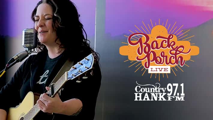 Ashley McBryde on the Texas Roadhouse Back Porch Live at 97.1 HANK FM