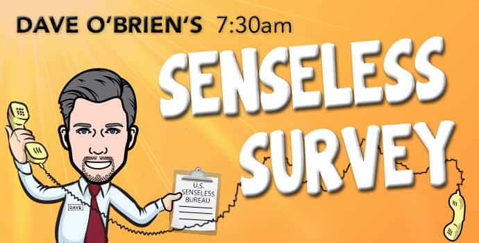 Dave O'Brien's 7:30 Senseless Survey
