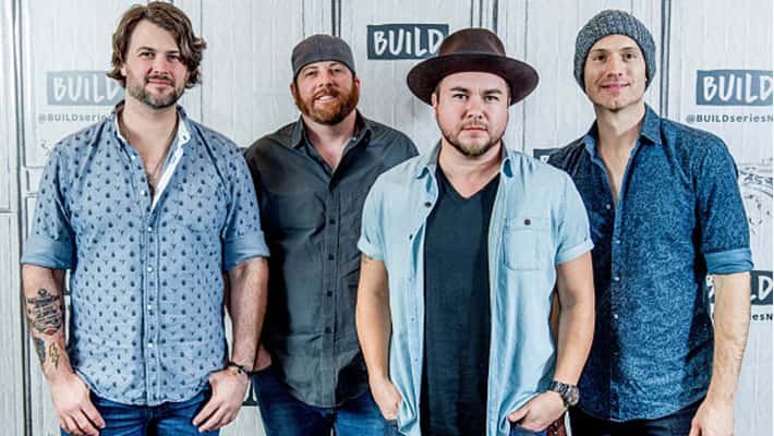 Eli Young Band. From left to right: Chris Thompson, James Young, Mike Eli, Jon Jones