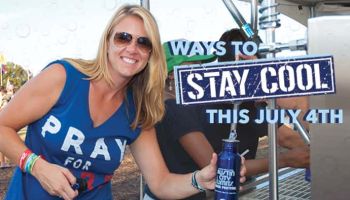 Filling up reusable water bottle, 4 ways to stay cool this July 4th