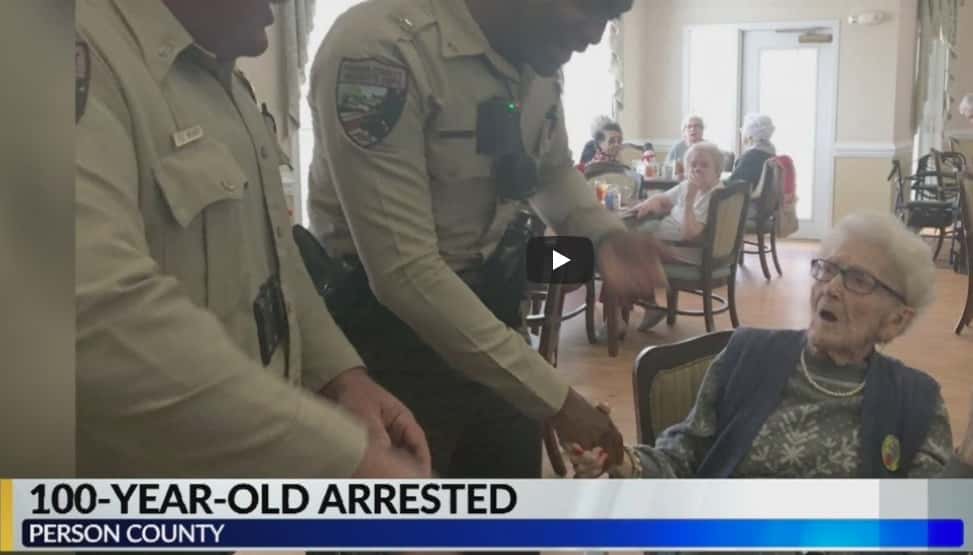 Person County deputies ‘arrest’ woman on her 100th birthday, letting her check item off bucket list