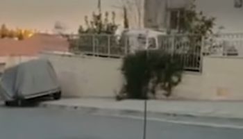 Drone walks dog amid coronavirus lockdown in Cyprus