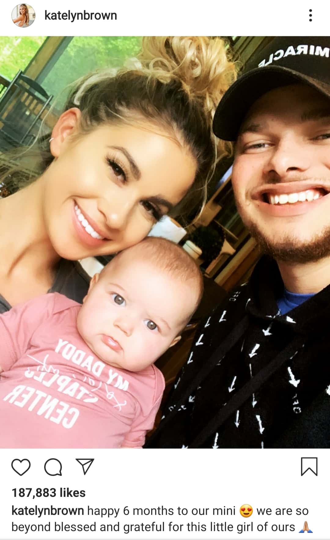 The Brown family with 6 month old daughter