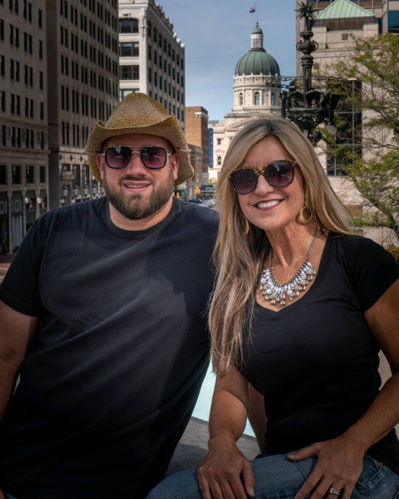 Caleb & Mindy in downtown Indianapolis