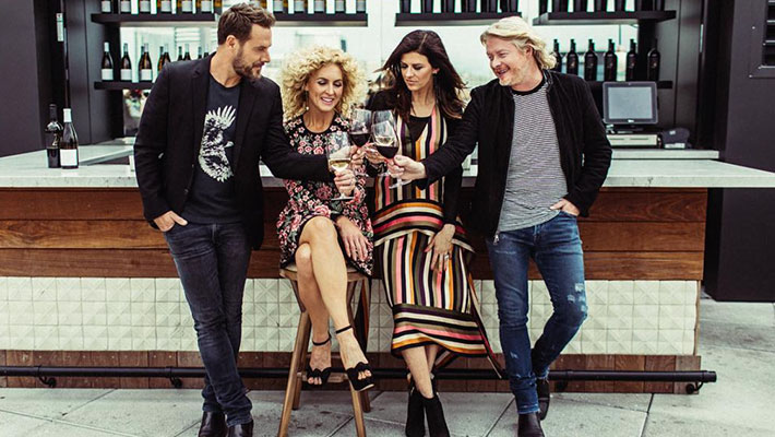 Little Big Town drinking their Four Cellars wine