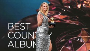 Miranda Lambert accepting a Grammy Award for Best Country Album at the 63rd Grammy Awards (2021)