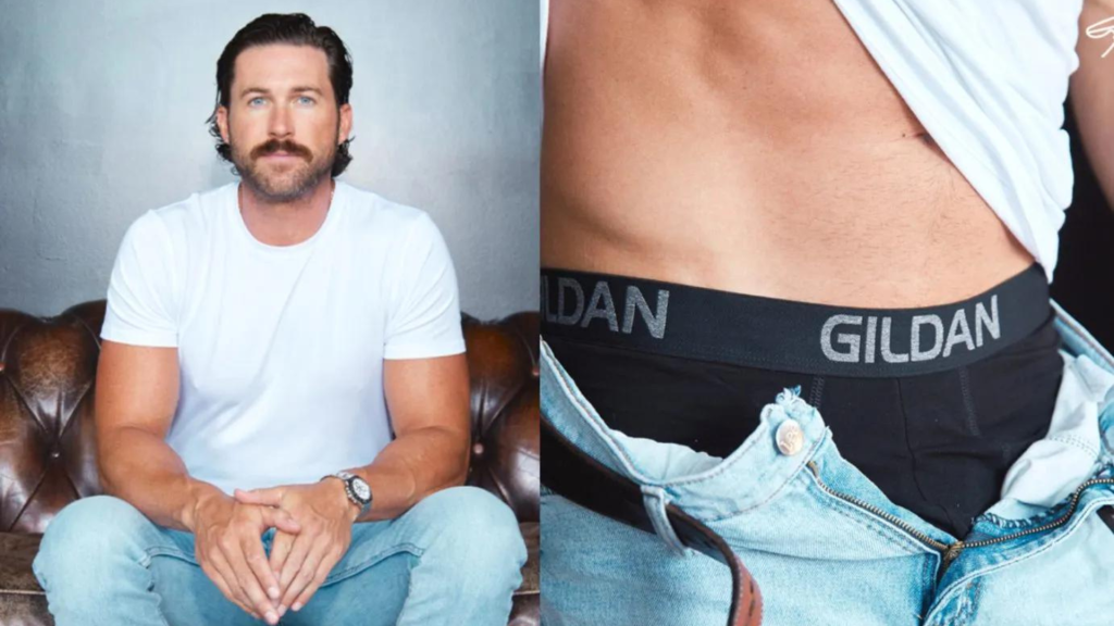 Riley Green Unveils as New Underwear Model for Gildan