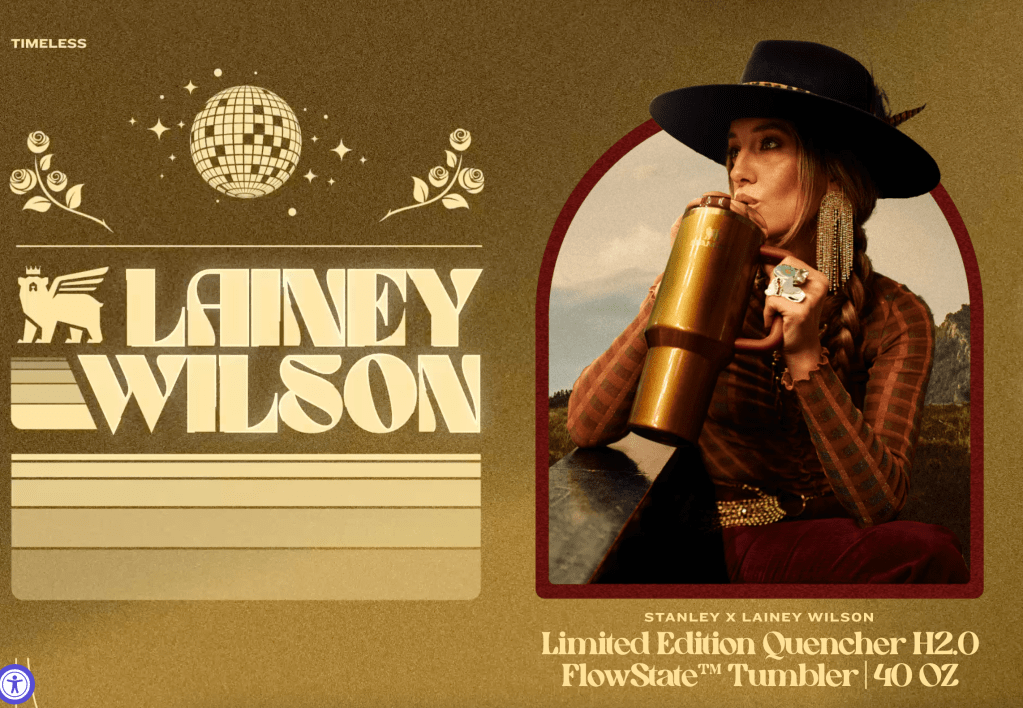 Stanley and Lainey Wilson collaborated on new tumblers