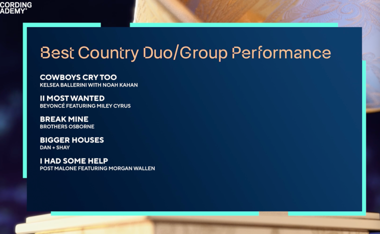 Best Country Duo/Group Performance