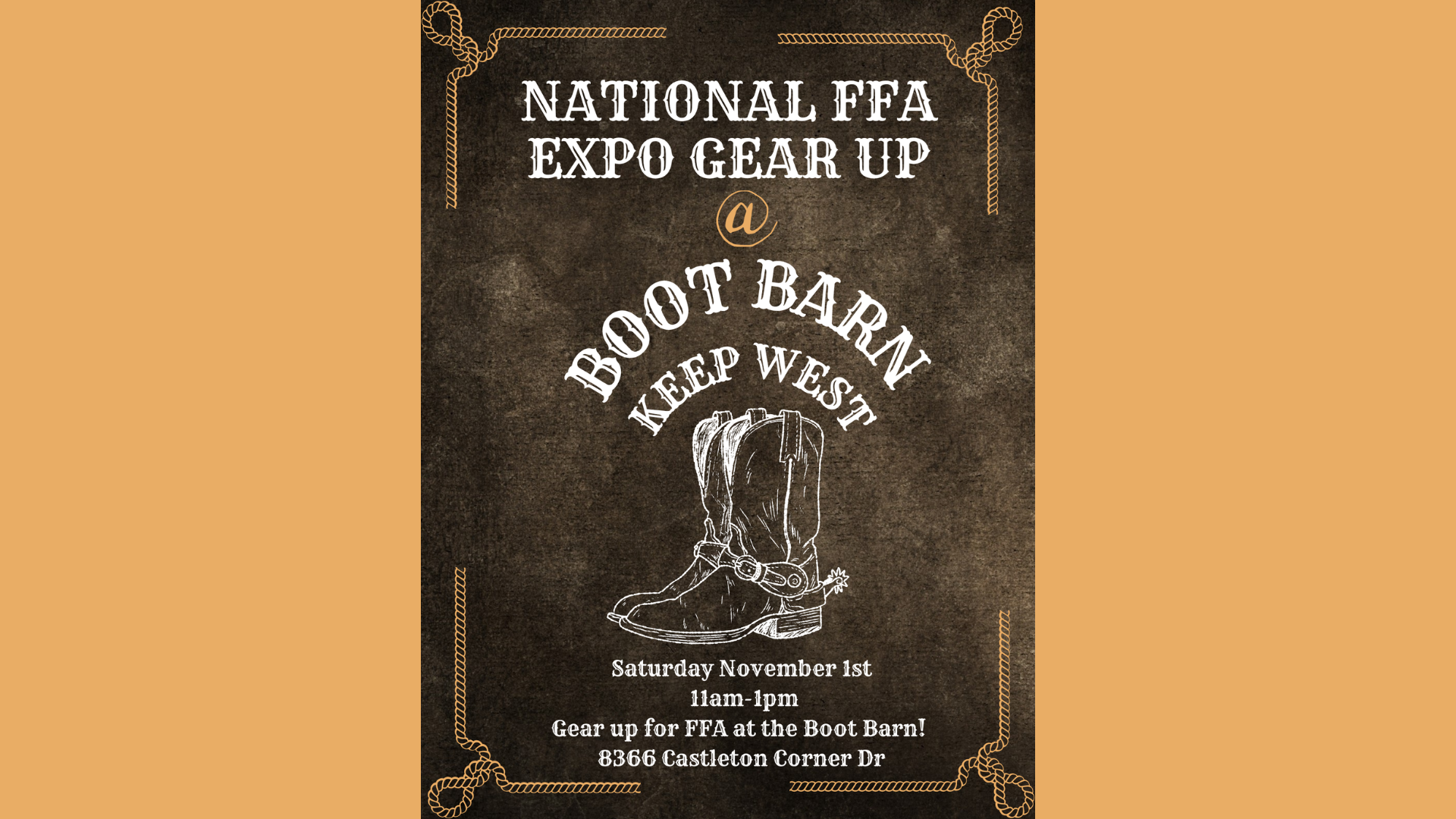 The Boot Barn will be having a sale on select jeans, FR shirts, and HAWX tees for the event