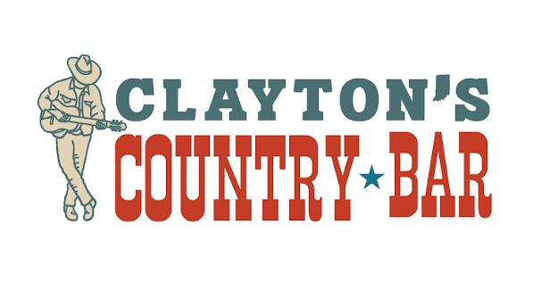 Clayton's Country Bar logo with a cowboy figure holding a guitar